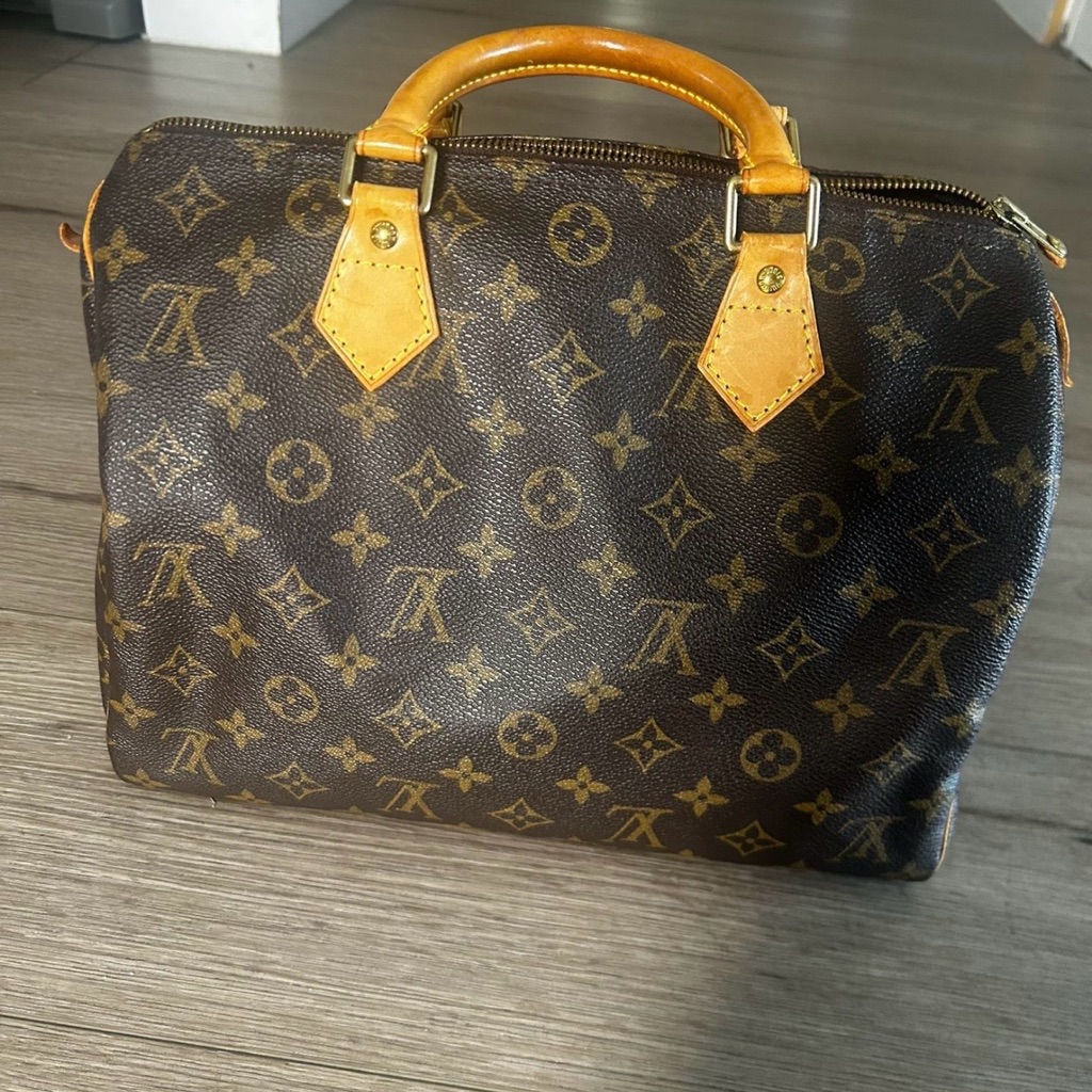 Vintage Speedy 30 Louis Vuitton Brown And Gold Monogram